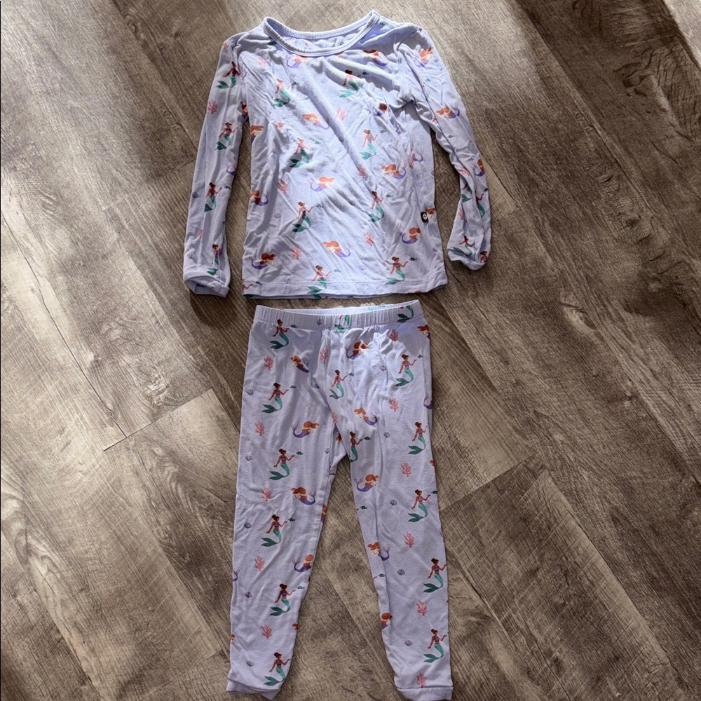 Kyte BABY mermaid bamboo Pajama Set 3T - Picture 4 of 7